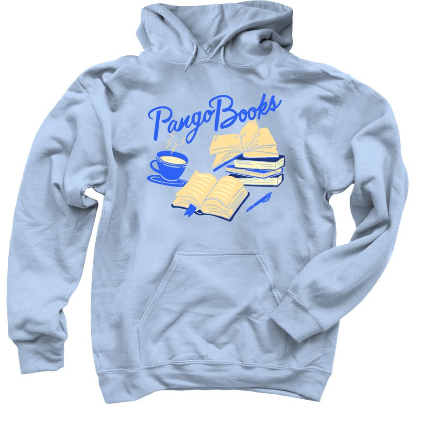 The Cozy Reader Club Pullover Hoodie in Light Blue